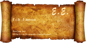 Eck Emese névjegykártya